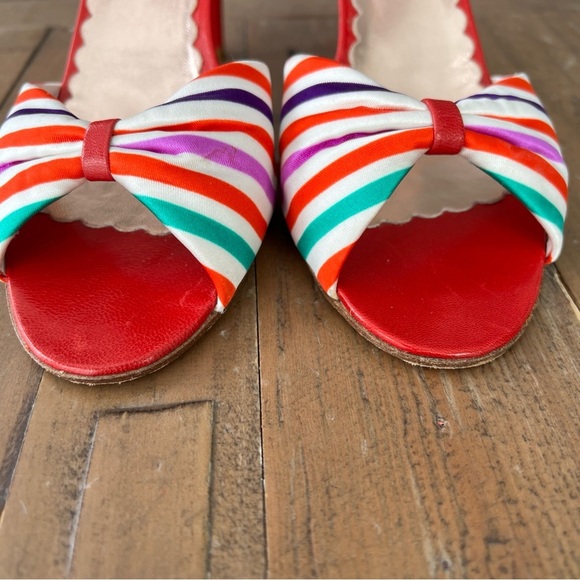 Marc Jacob’s candy stripe buckle strap high heels women’s 7.5 - Picture 3 of 12